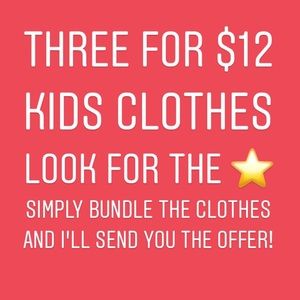 Bundle of three kids clothes